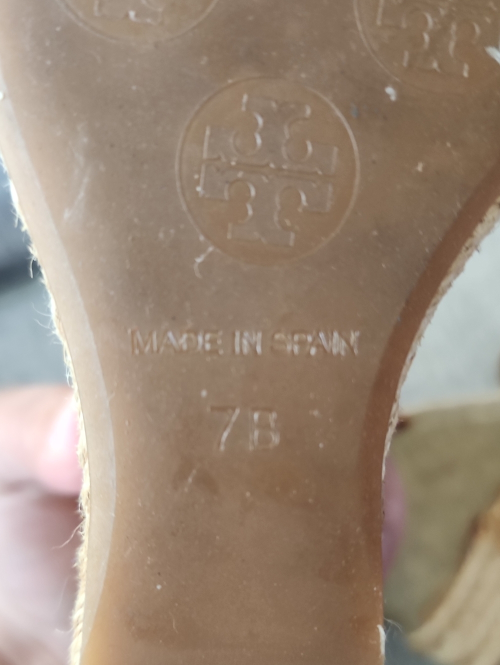 Tory Burch Tan Leather Ankle-Strap Wedge Espadrilles - Picture 6 of 8